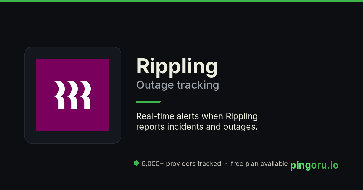 Rippling Outage History — 2026 · Pingoru